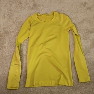 Lululemon Swiftly Tech Yellow Long Sleeve Top